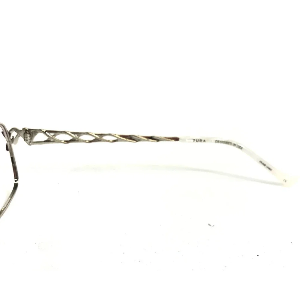 Tura Eyeglasses Frames R235 LIL Lilac Silver Cat Eye Wire Rim 55-17-140